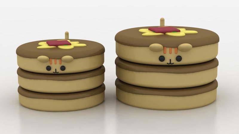 Kawaii Pancake Cat 3D printable  Model