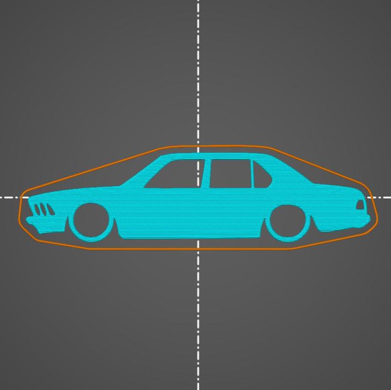 BMW E27 7 series key silhouette