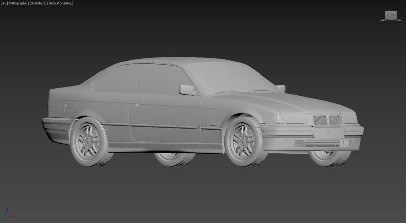 BMW 3-Series E36 Coupe 1993 [w/ HQ-Interior]