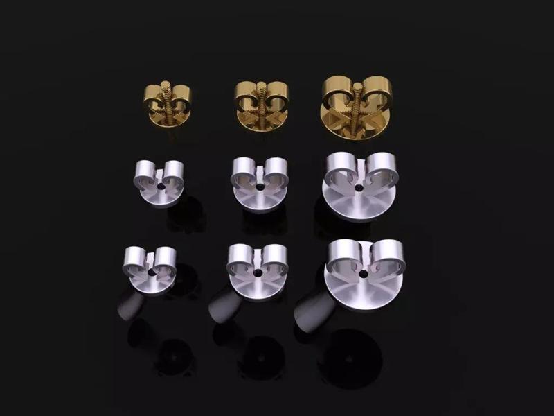 HEART SHAPE EARRING BACK SET MIX SIZE