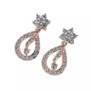 light Wight white gold diamond Earring-Nk-76ER