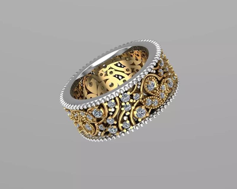 Pattern gold rings NN065
