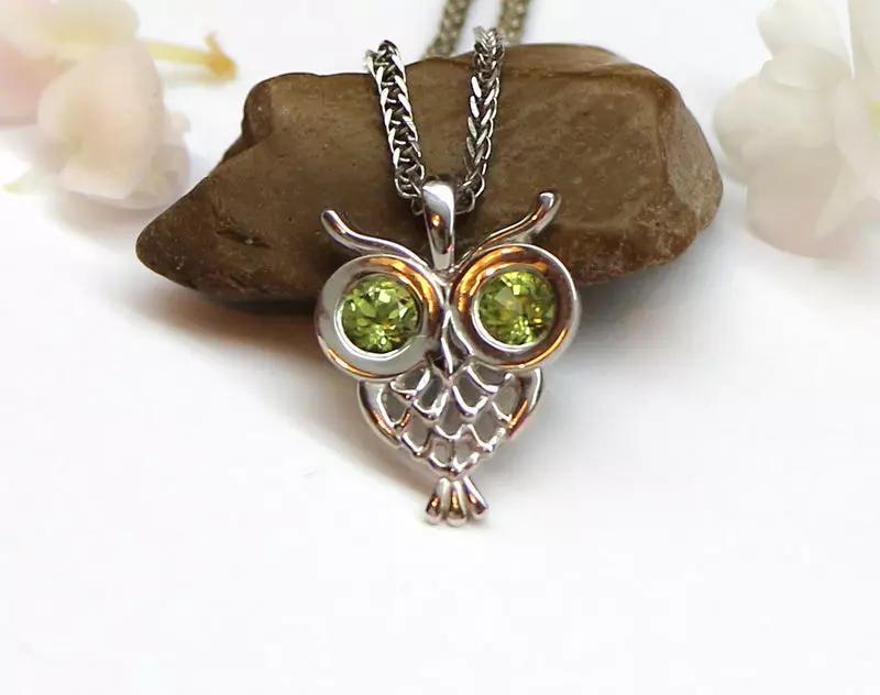 Owl pendant necklace model - Jewelry 3D model for downloading