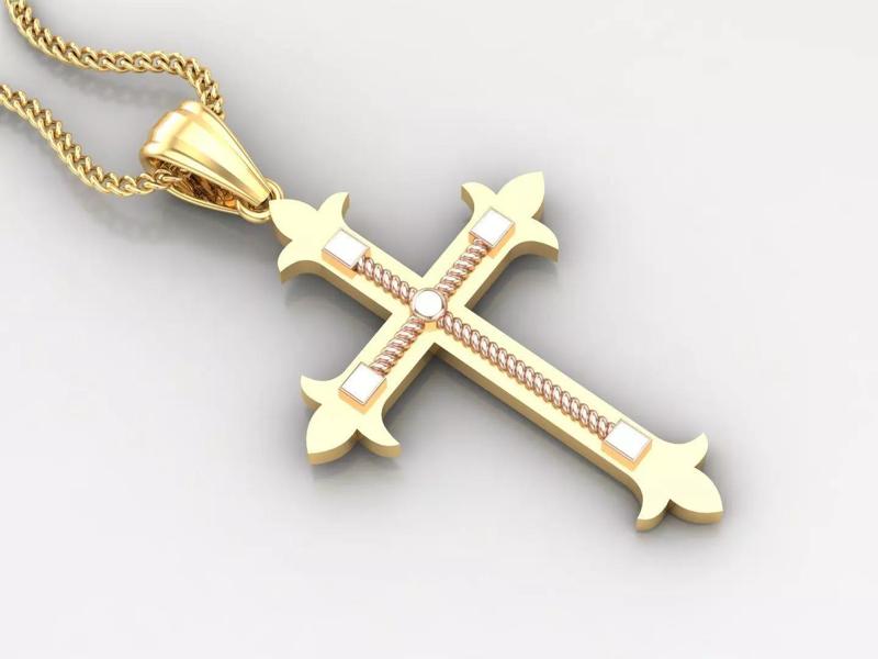 Jesus Christ Cross Pendant Print 4CP094