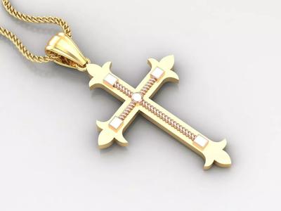 Jesus Christ Cross Pendant Print 4CP094