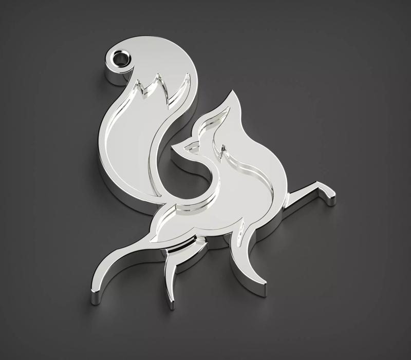 Pendant Red Fox 3D Printable model