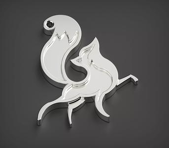 Pendant Red Fox 3D Printable model