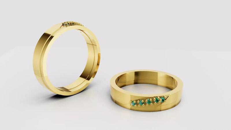 gold band ring  3D printable model