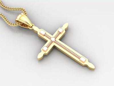 Jesus Christ Cross Pendant Print 4CP071