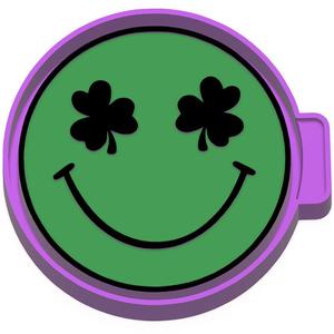 Smiley Face Clover Eyes Freshie STL Mold Housing