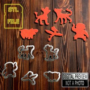 [50% OFF] - Silhouette Cutters (for sugar paste) - Lion Guard Theme