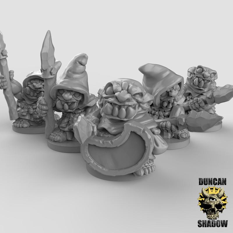 15mm Goblins with Spears  (Pre Supported)