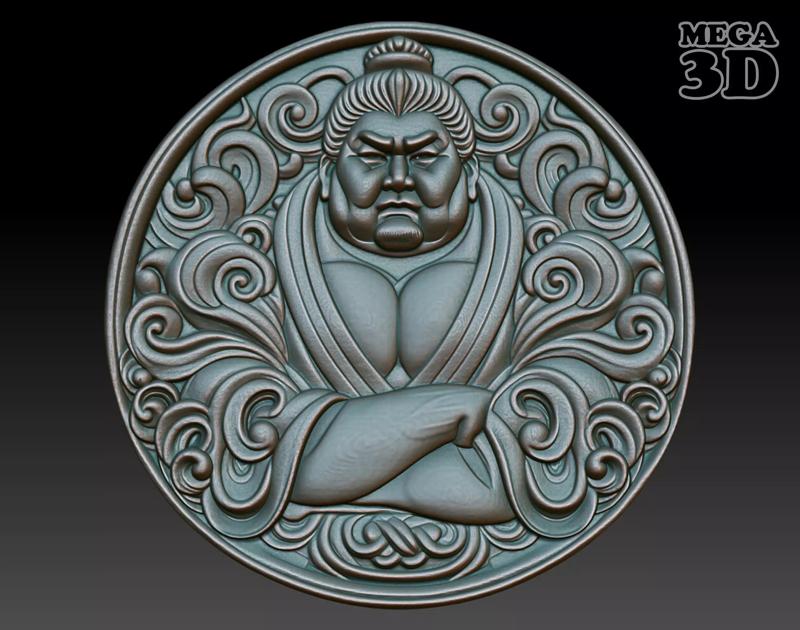 Sumo Wrestler basrelief 05 240802