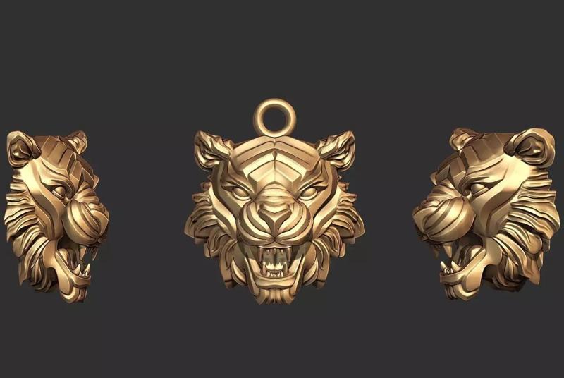 Tiger head pendant