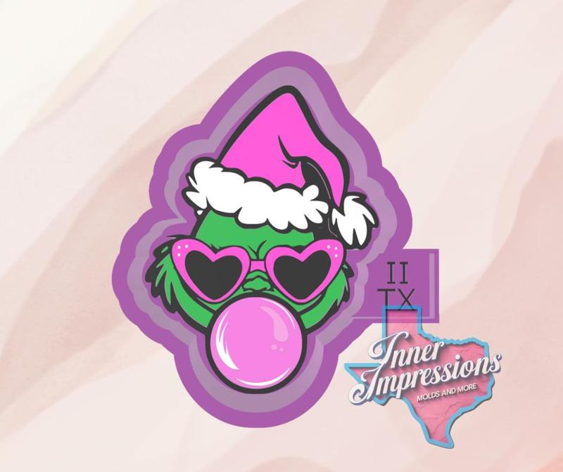 Bubble Gum Grinch Freshie Mold