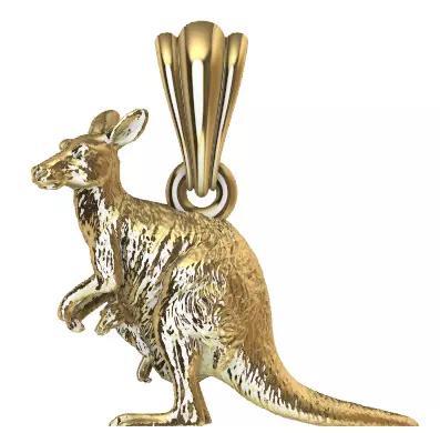 Vintage Kangaroo and Joey Charm Jewelry