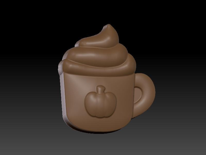 Spiced Pumpkin Latte with Cream, BATH BOMB MOLD BLANK FOR VACUUM FORMING
