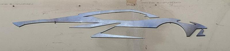 Corvette C8 Silhouette Garage Art