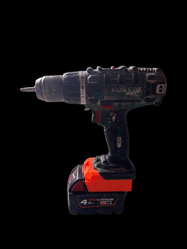 Battery adapter Milwaukee on Parkside drill