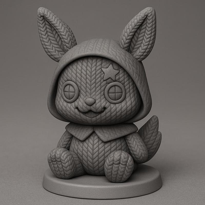 Knitted Dark Bunny