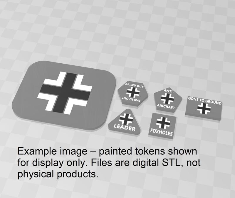 Wehrmacht Token (Balkenkreuz) 15mm Tabletop WWII Games  (supported)