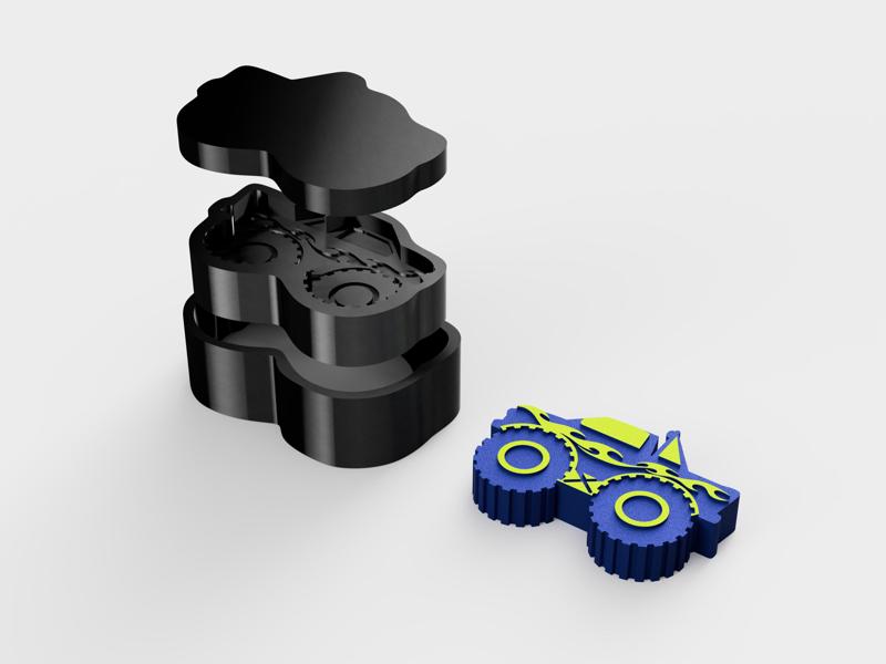 monster truck bath bomb mould