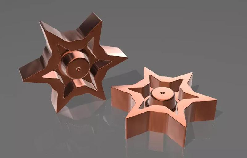 Steampunk star knob grip handle door opener