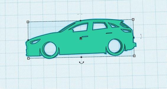 Mazda CX5 Silhouette Keyring