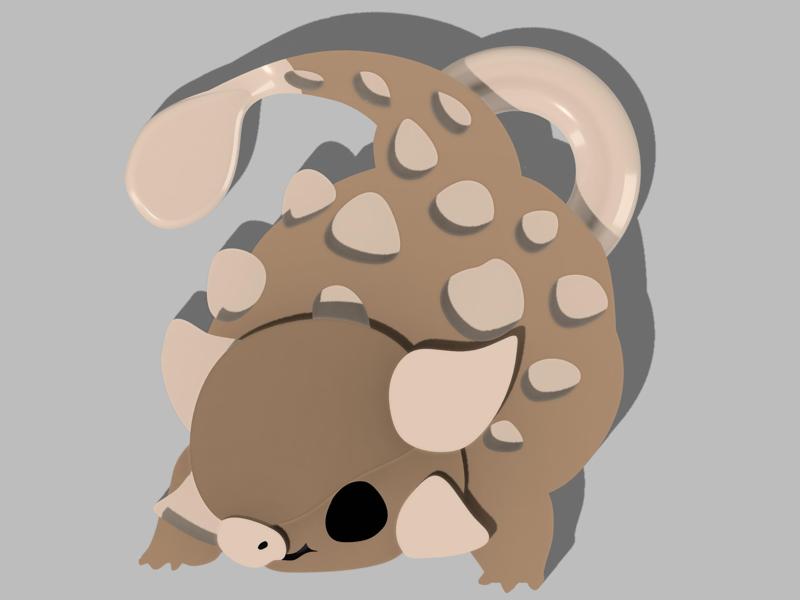 Kawaii Dinosaur Keychain