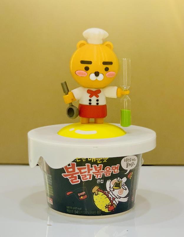 Kakao friends Ryan Instant noodle cup cap holder, Cup Ramyeon, noodle, Ramen, instant ramen cap, presser sandglass hourglass