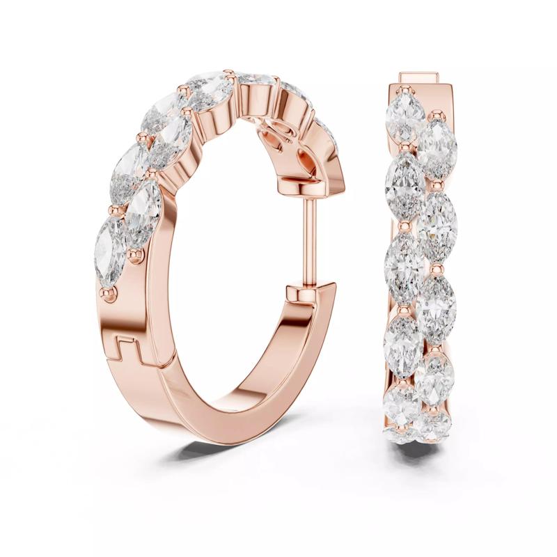 Diamond Hoops Earrings 3dm stl renders animation videos details