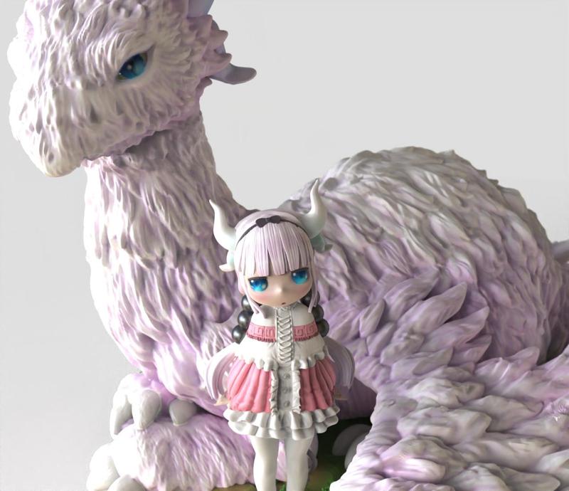 KANNA KAMUI -V1 Dragon form standing POSE - MISS KOBAYASHI'S DRAGON MAID -小林 カンナ-小林家的龙女仆-FANART FIGURINE