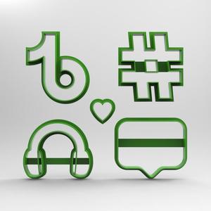 Cortadores TikTok 5cm, TikTok Cutters 5cm