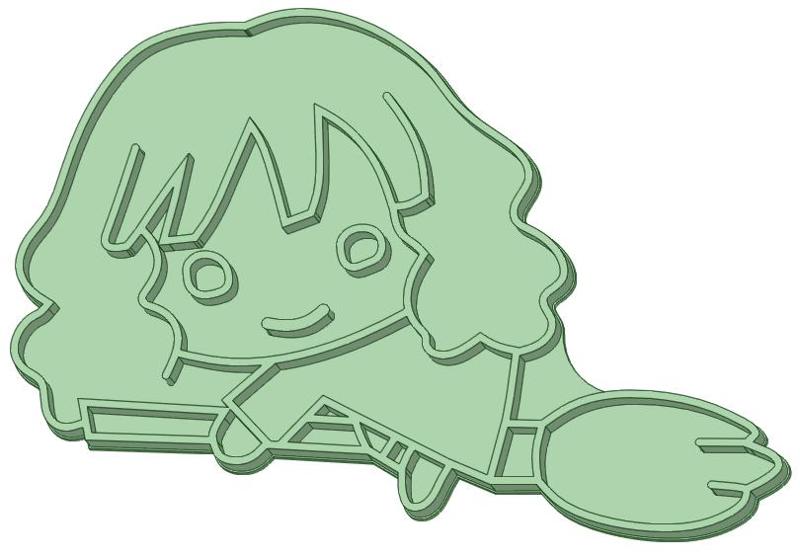 Hermione flying whole cookie cutter
