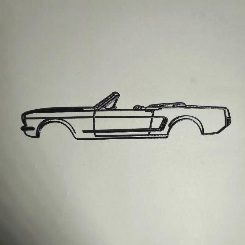 Ford mustang 65' lineart
