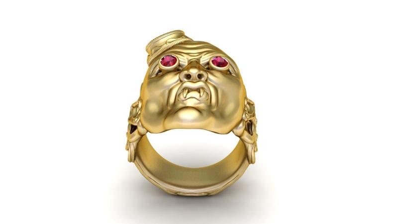 Fanged Demon Head Ring