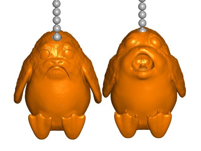 Calm/Screaming Porgs Pull Ball Chain, Keychain Knob | Handle | Fob | Finials