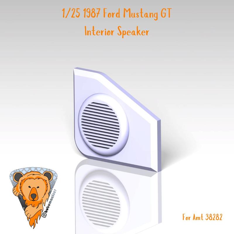 AMT 1/25 1987 FORD MUSTANG GT, interiour speaker upgrade