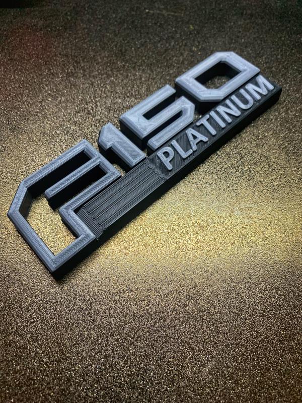 Custom 2015+ Ford F150 "Platinum" Emblem