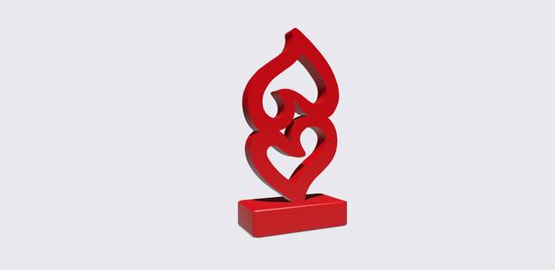 Upside Down Love Heart Sculpture Statue, Gift Home Decor Figurine,  Love gift, engagement gift, marriage, proposal, I love you Valentine's Day