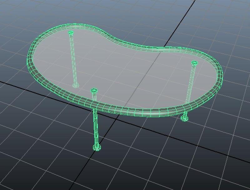 Kidney Shaped Table