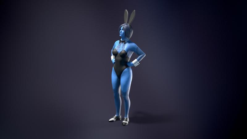 Cortana Bunny Girl Figure