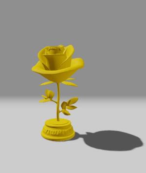 Elegant Rose on Pedestal