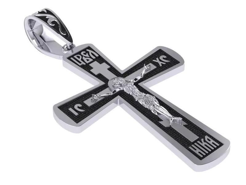 Christian orthodox cross with jesus