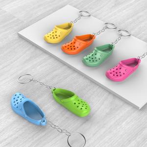 Mini Cr0cs Shoe Keychain, Fun Accessory, for Keys or Bags, Cr0cs Shoe Inspired Hole Design, Ready to Print, 3D STL File Digital Download