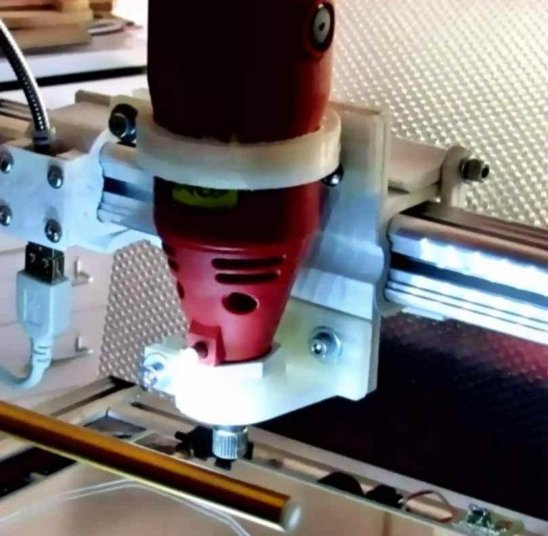 Fast-clamp mount, transfoms K8200/3Drag in CNC milling machine using Valex drill. update 03
