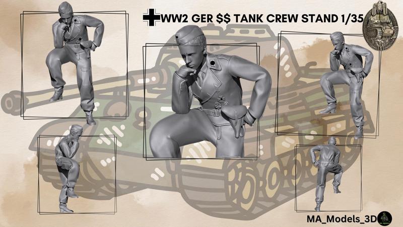 ww2 german tank crew3 stand 1_35
