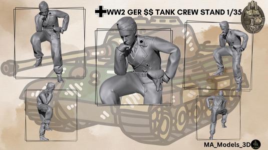 ww2 german tank crew3 stand 1_35