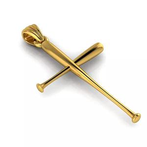 Cross Baseball Bats Pendant Charm Necklace Jewelry