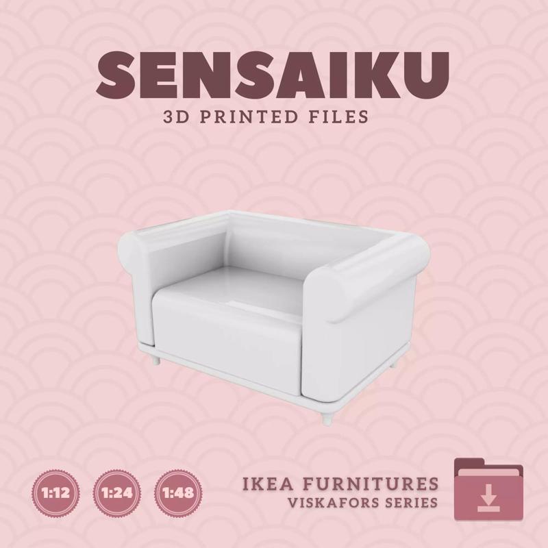 VISKAFORS Armchair for Miniature Dollhouse - IKEA - 3D Print